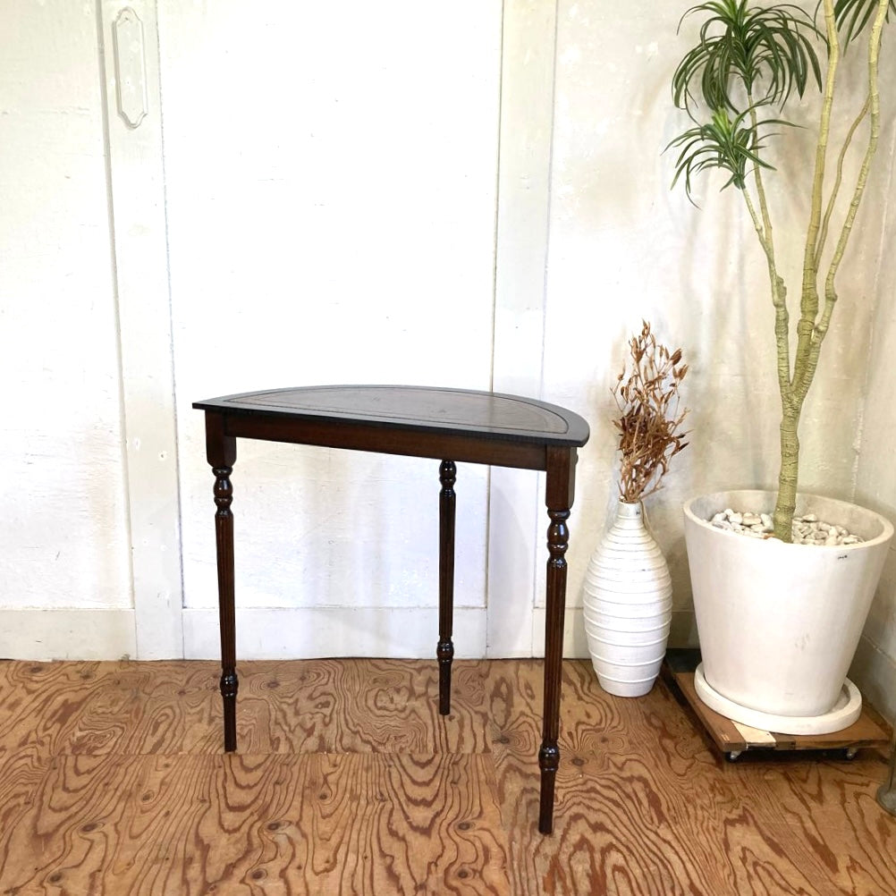 コンソールテーブル 半円 3本脚 花台 サイドテーブル 飾り台