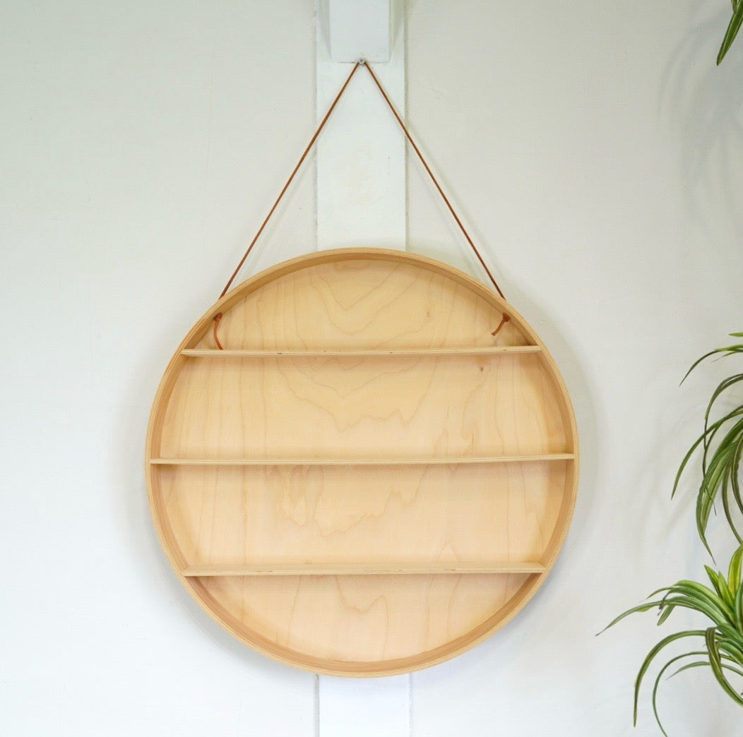 ファームリビング /シェルフ 壁掛け飾り棚 円形 中古 ウォールシェルフ