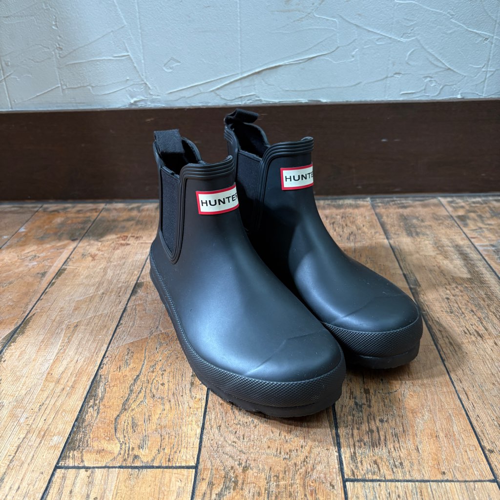 古着】HUNTER レインブーツ 24㎝ ブラック 未使用 長靴 新品 中古 雨の