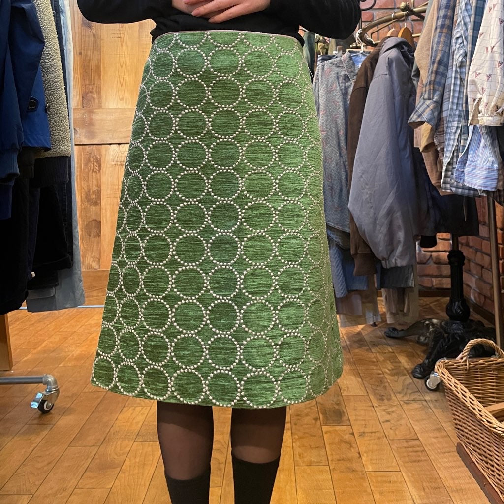 古着】ミナペルホネン / mina perhonen タンバリン/tambourine GR 膝丈