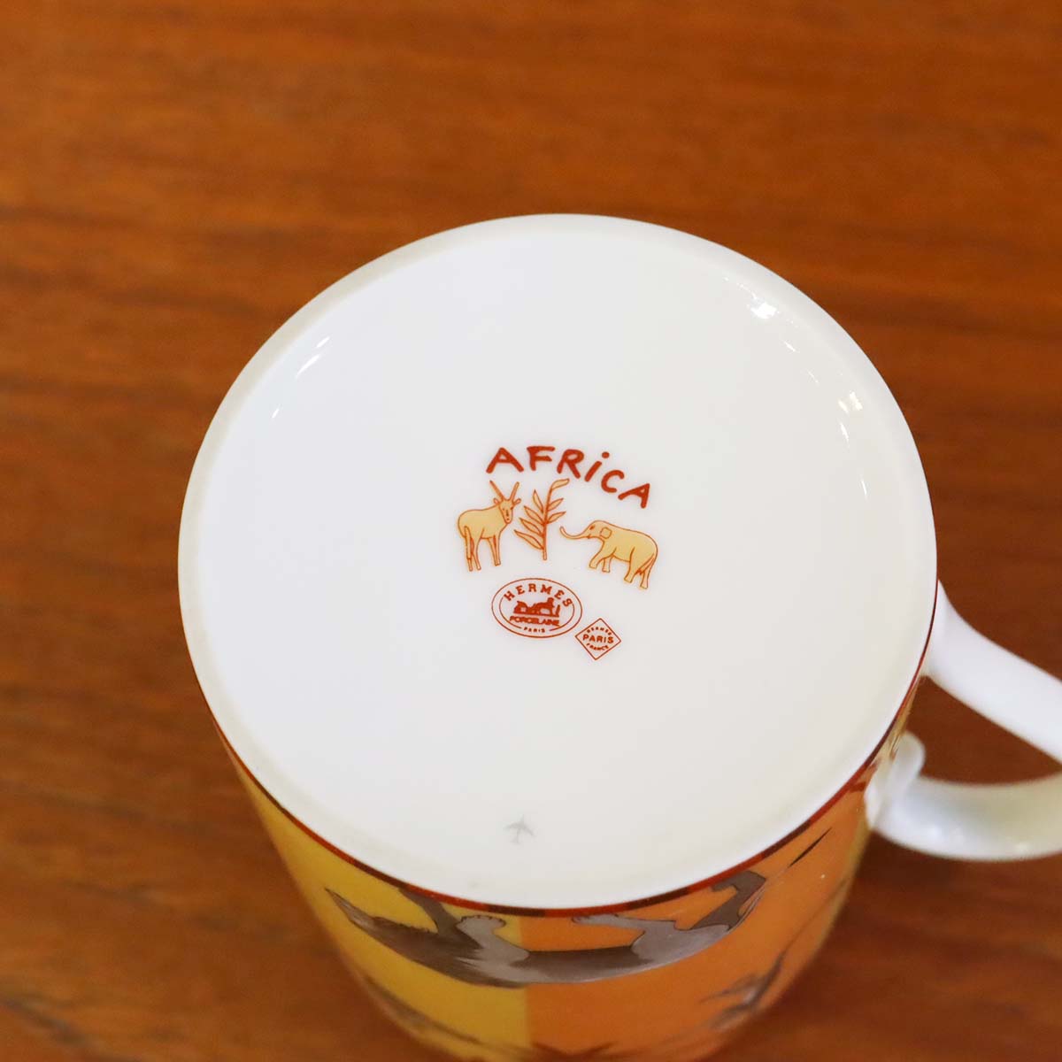 エルメス / HERMES アフリカ / AFRICA マグカップ ブラウン 中古