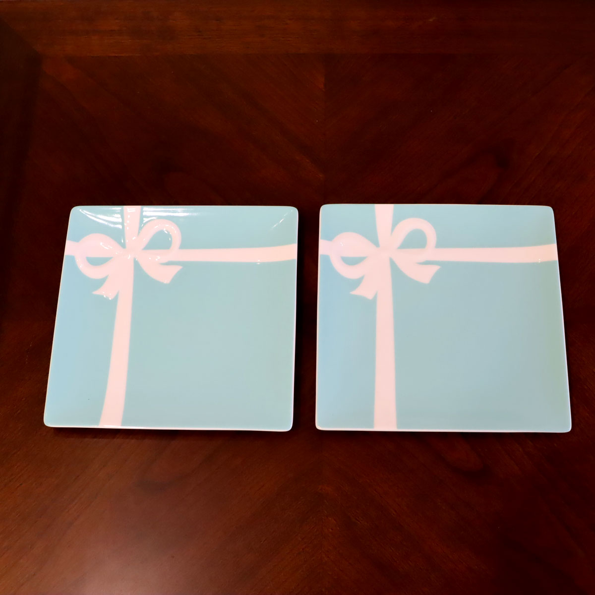 ティファニー / TIFFANY & Co ブルーボウ デザートプレート2枚Set 洋食