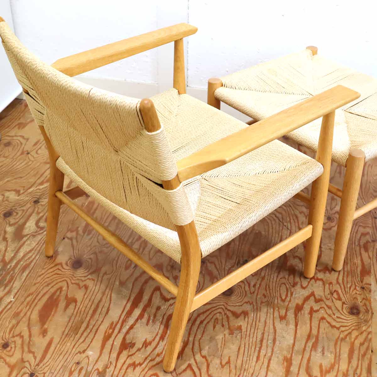 WISE WISE WISE チノ ローチェア オーク材 ペーパーコード ナチュラル