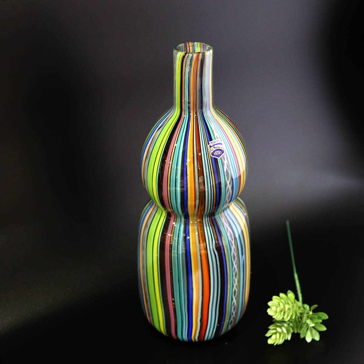 ミッドセンチュリー ヴィンテージムラーノガラス 花瓶 オブジェ ミッド