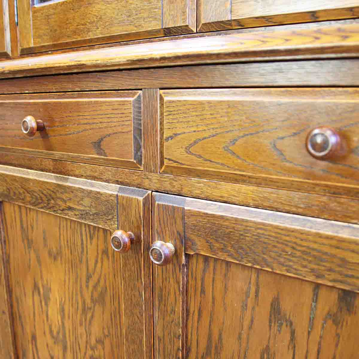 三越 ブルージュ カントリーハウス カップボード 食器棚 3枚扉 中古