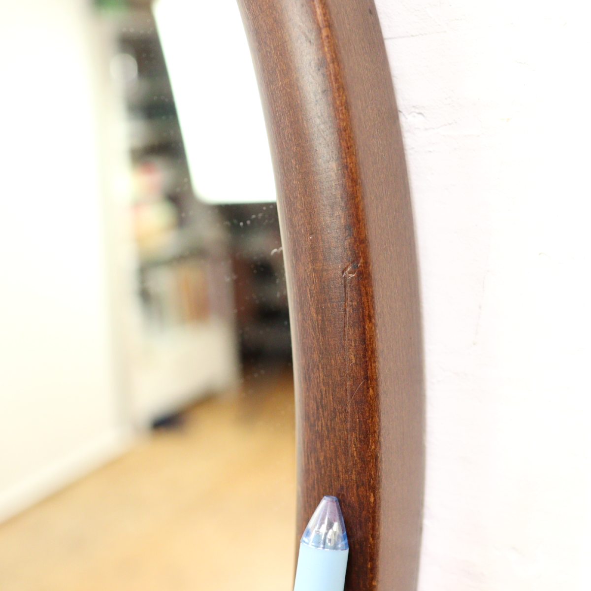 秋田木工 ウォールミラー 柳宗理 オーバル型 鏡 ヴィンテージ