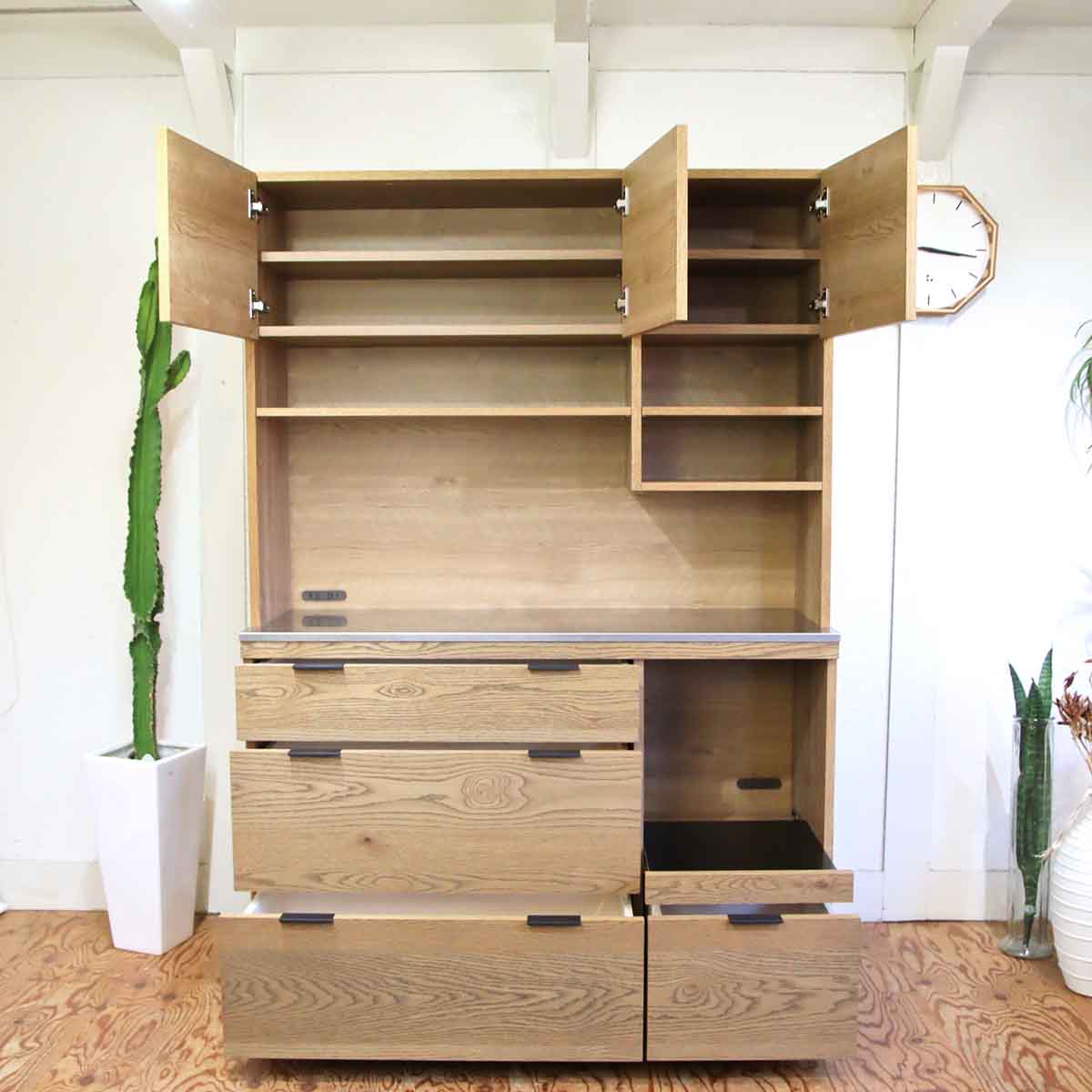 期間限定値下げ【unico】シリーズ カップボード/飾り棚(廃盤品) 期間