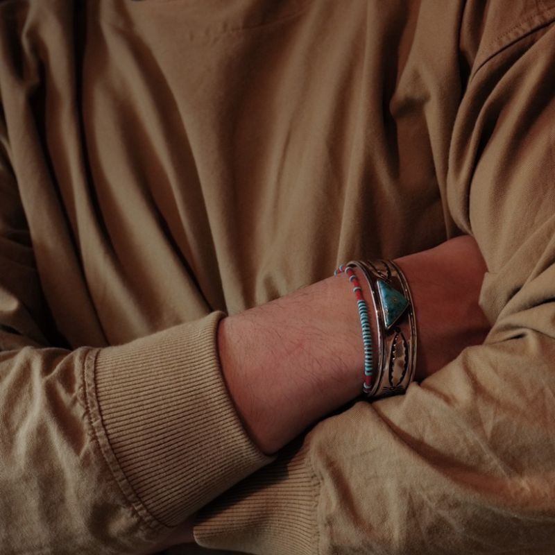 ナバホ族 Roy Tracy キングマントライアングル インゴットシルバー