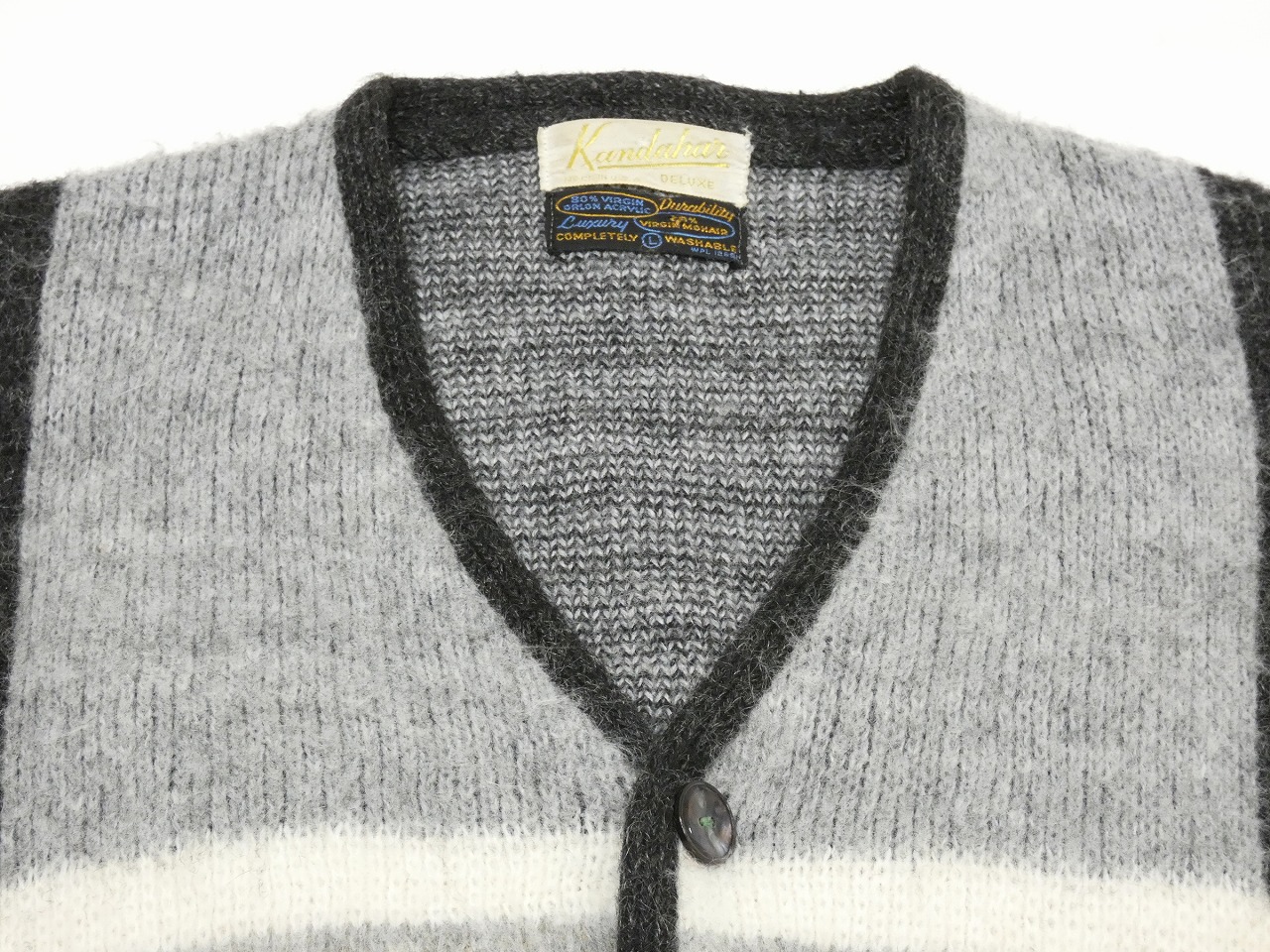 60s Kandahar DELUXE PANEL DESIGN MOHAIR CARDIGAN - RICUR