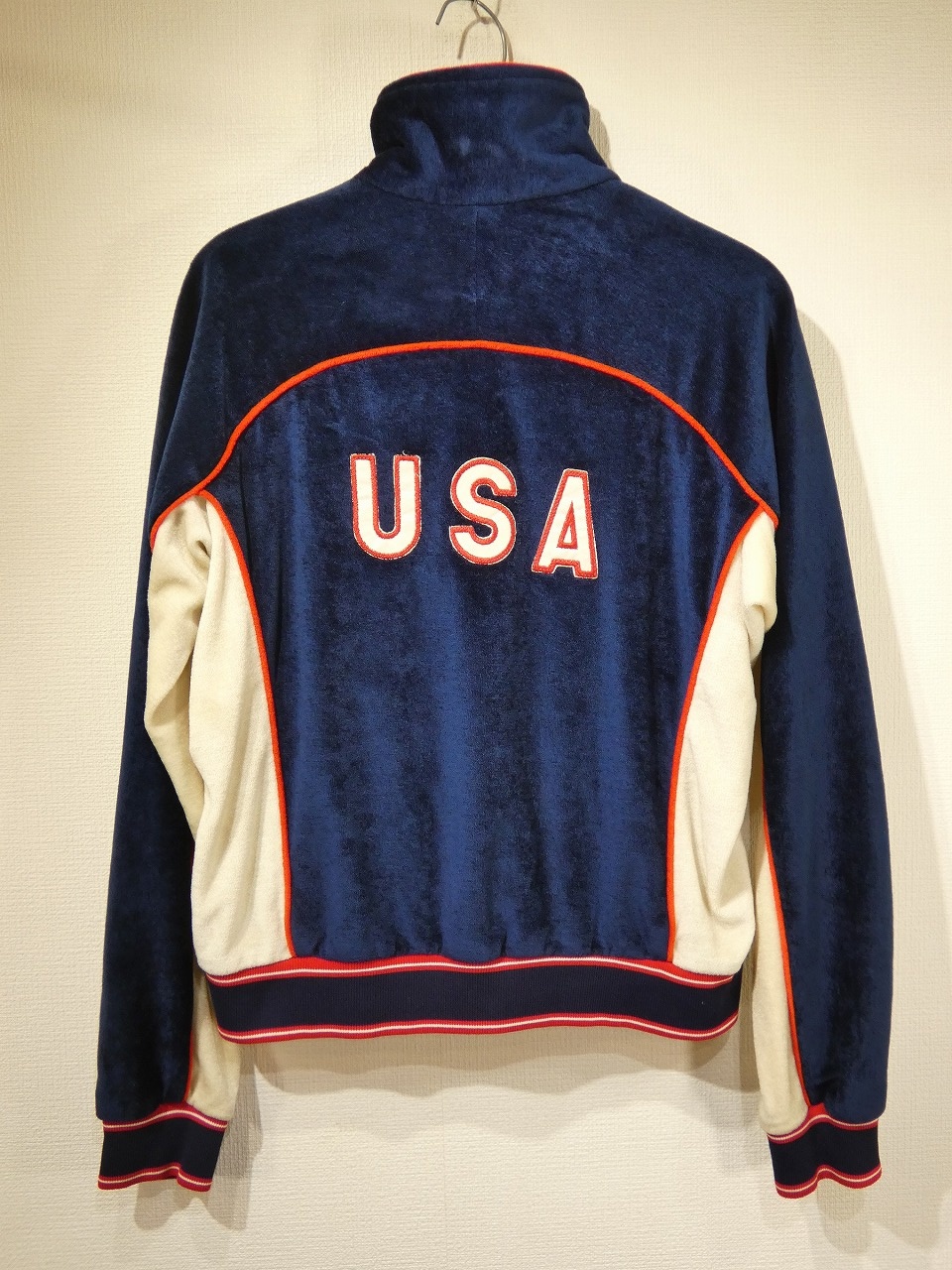 80s 1980 Levi's MOSCOW OLYMPIC TEAM VELOUR JERSY TRACK JACKET - RICUR