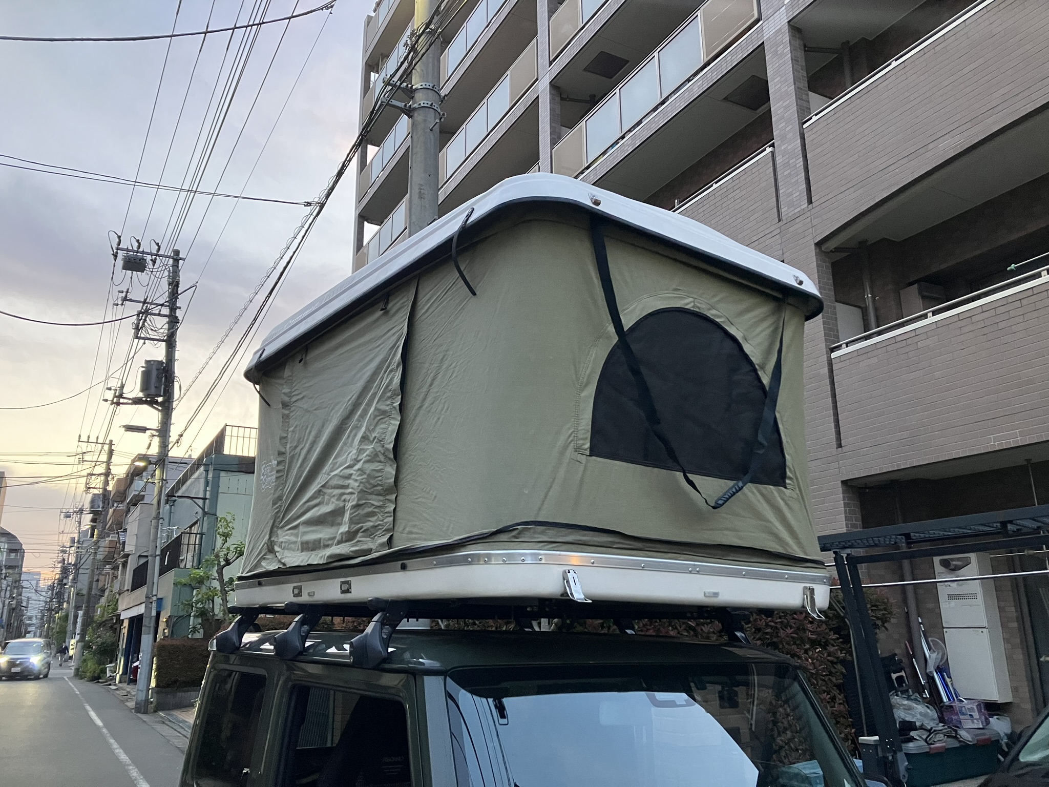 Easy Camper ルーフテント カーキ 大人2名用 はしご付 Easy Camper