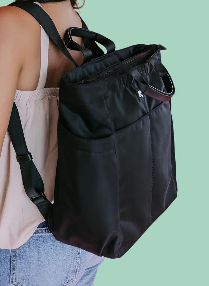 Everyday Backpack | Reveille Black Nylon – R. Riveter