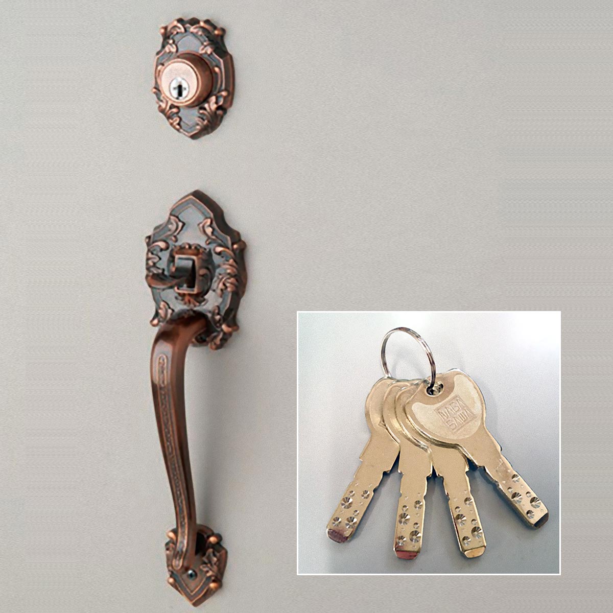 古代,KODAI,コダイ 長沢製作所 装飾玄関錠 ニュープレジデント301