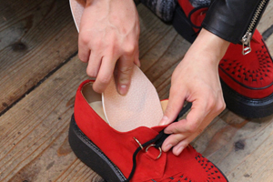 ジョージコックス3588レッドスエード ブラックインターレース／ROCK