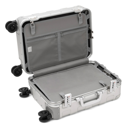 1-3泊] 無印 アルミハードキャリーケース 34L アルミニウム 4輪 MUJI