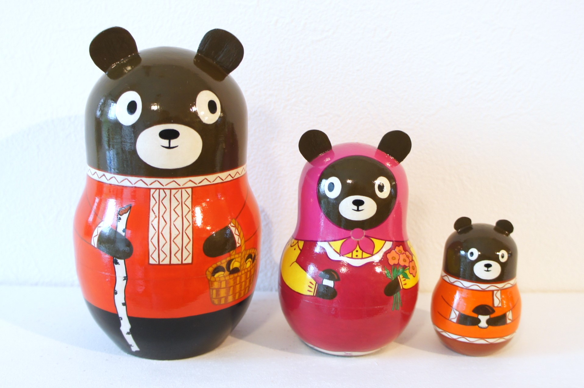 マトリョーシカきのこ狩り猫ちゃん マトリョーシカ【きのこ狩り】猫ちゃん