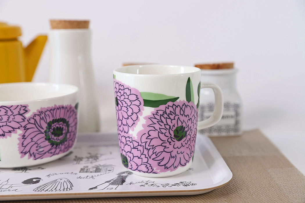 マリメッコ マグ：250ml プリマヴェーラ／ライラック｜北欧モダン