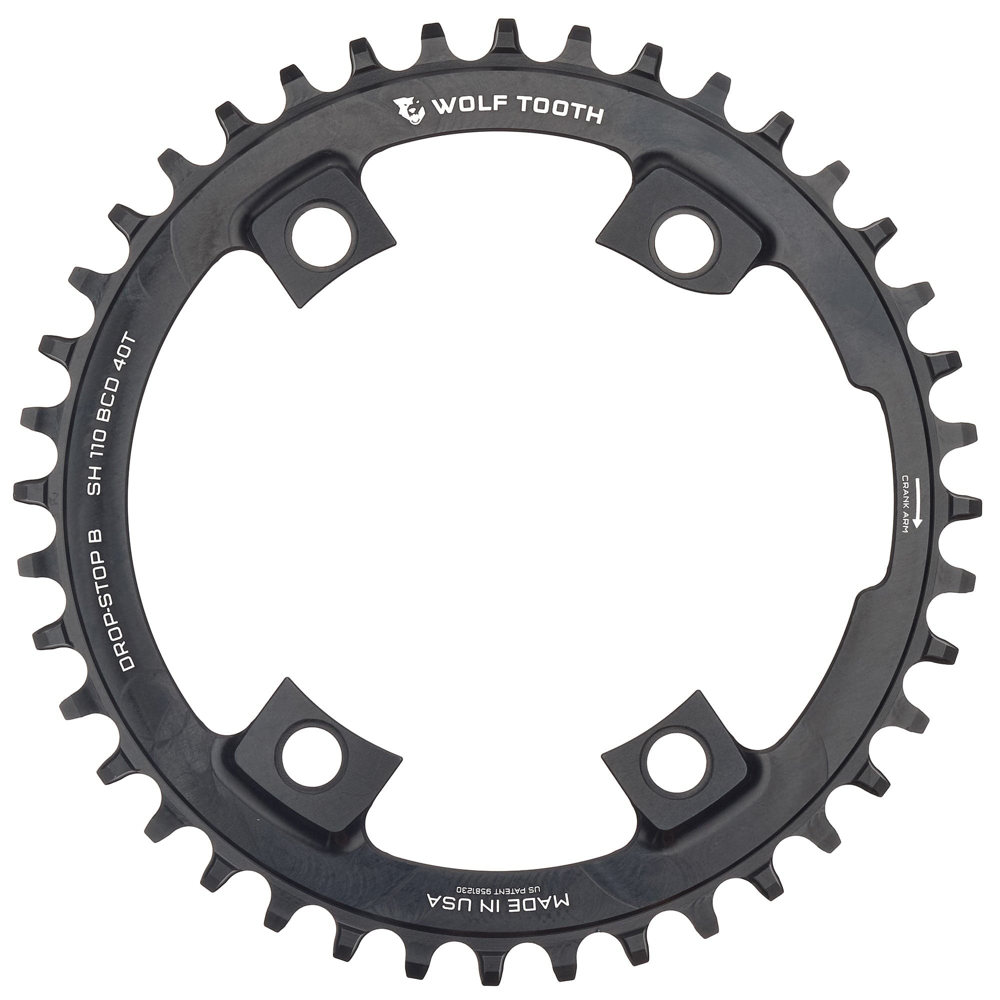 110 BCD Asymmetric 4-Bolt Chainrings for Shimano Cranks – Wolf