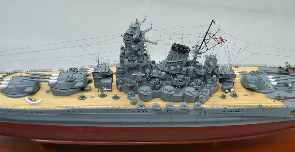 □戦艦大和精密模型塗装済完成品「戦艦大和」ハンドメイド精密艦船模型