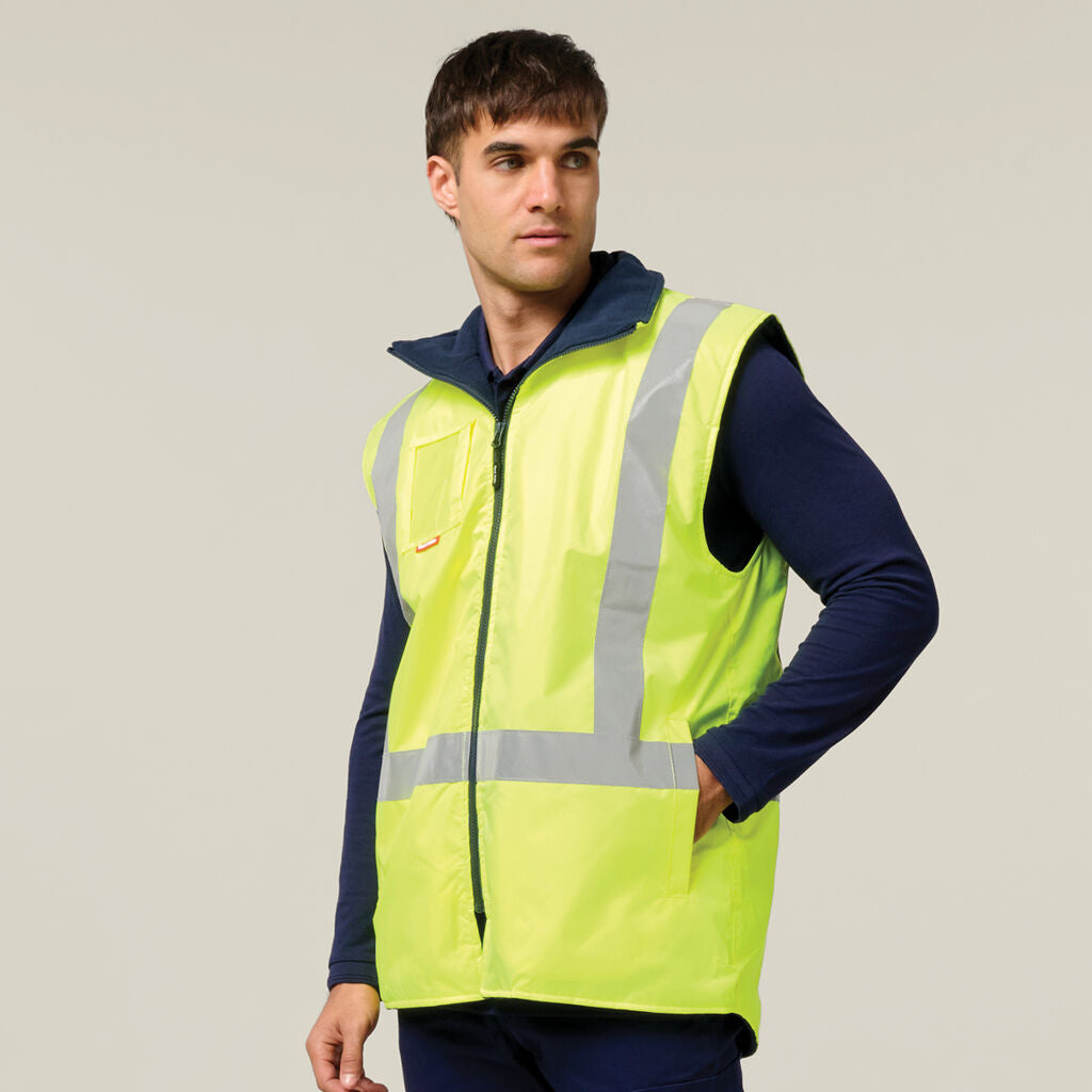 Hard Yakka Hi-Vis Taped All Weather Fleece Vest (Y21480