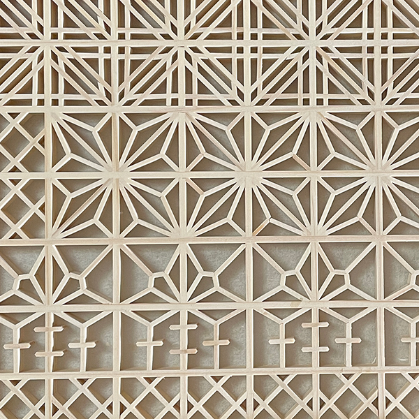 照明アートパネル：組子の灯 麻の守（角麻・桐麻の葉・胡麻