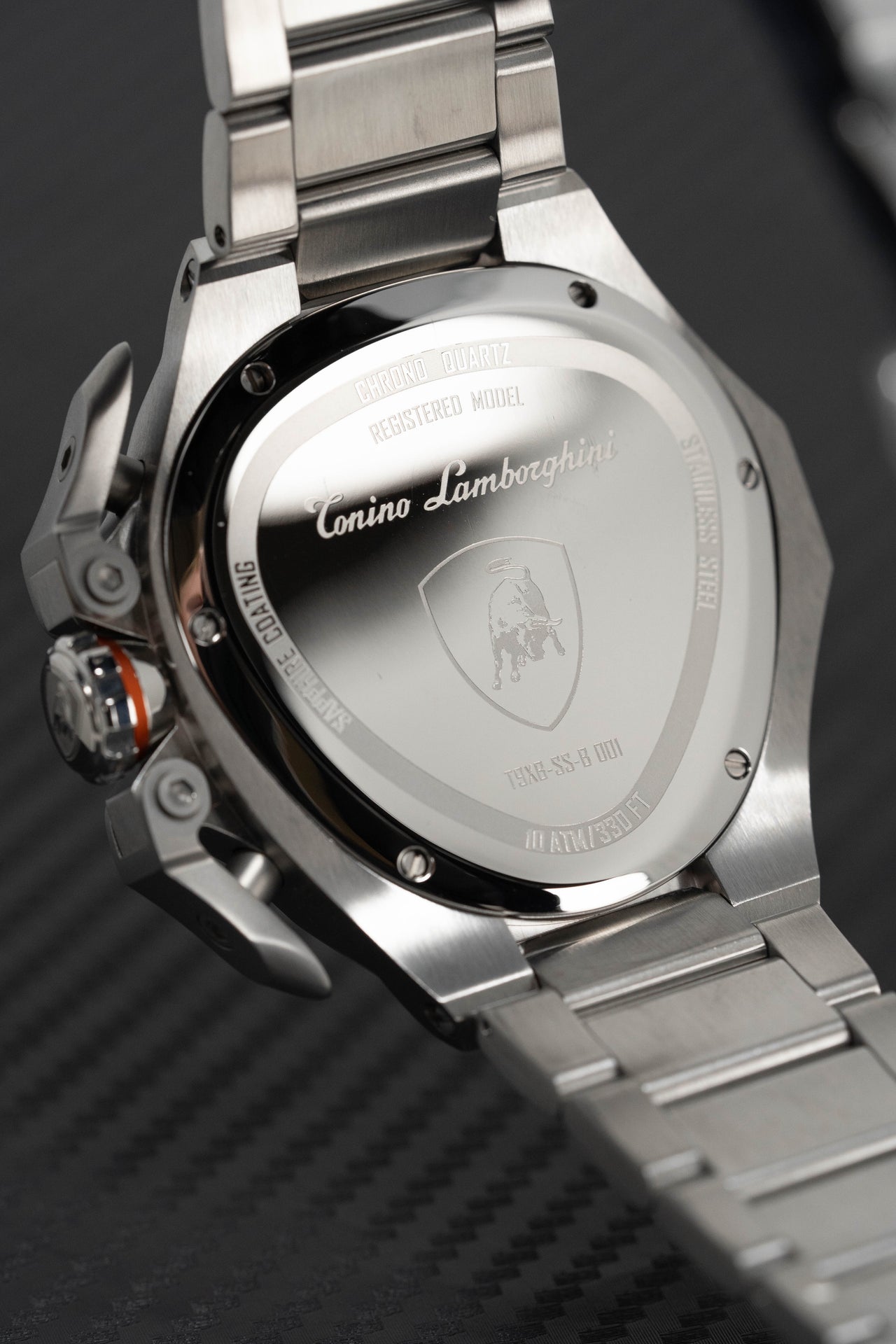 Tonino Lamborghini Spyder X SS Chronograph Date Steel Orange T9XB