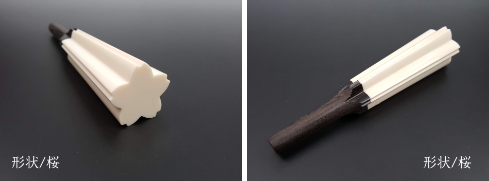 象牙調黒檀ジョイント糸巻き （津軽用・8分5厘）