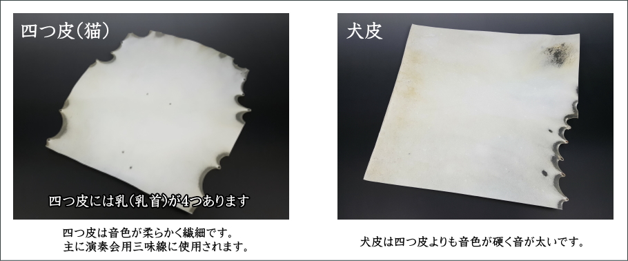 民謡三味線 本皮 皮張り替え 修理【和楽器市場】