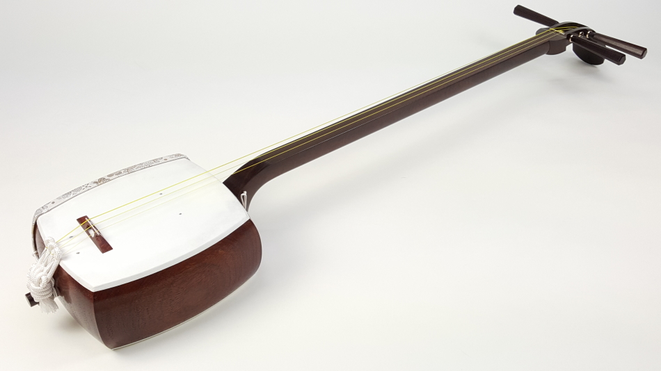 三味線 細棹 短棹 ベッコウ撥 セット 破れなし べっこう 三味線 細棹