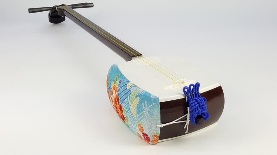 中棹一本継三味線 紫檀・紅木 樹脂撥付 地唄等 中棹一本継三味線 紫檀