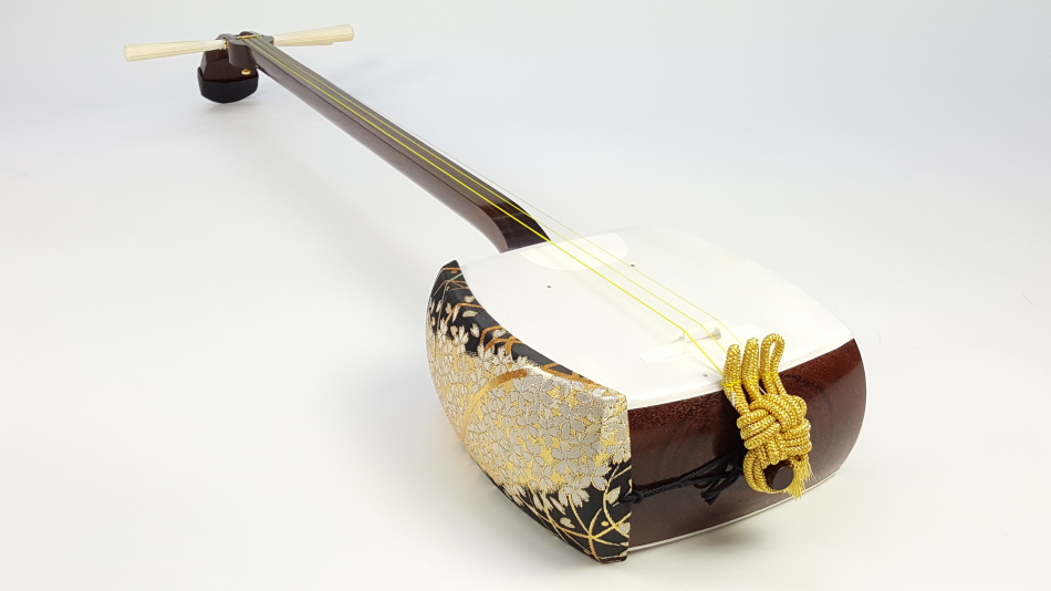 三味線 紫檀 丸打胴 細棹 一本溝 合成皮 【公式通販】