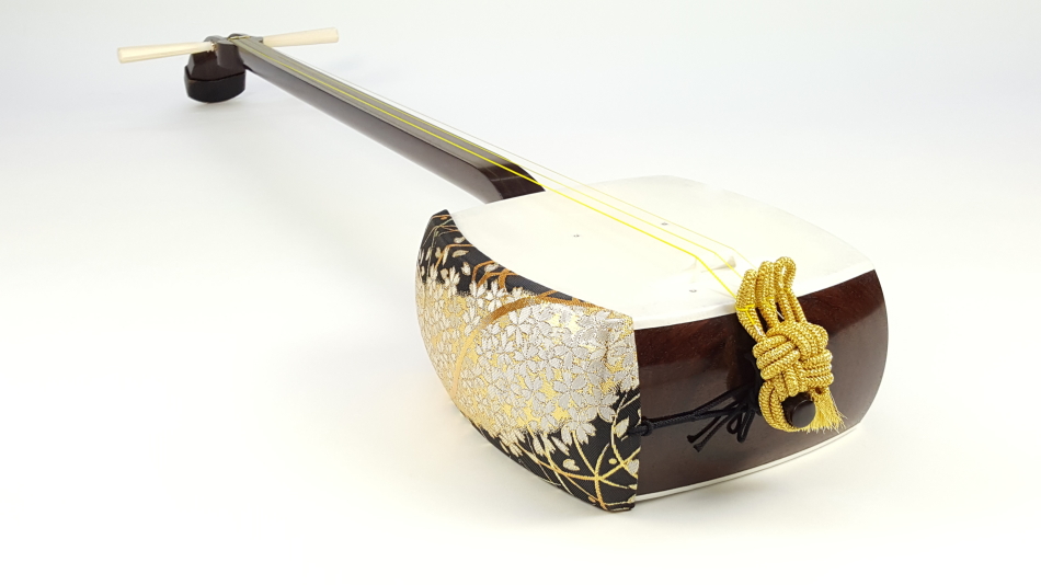 中棹三味線本体 皮破れなし 皮が割れない？地唄三味線（中棹、破れなし