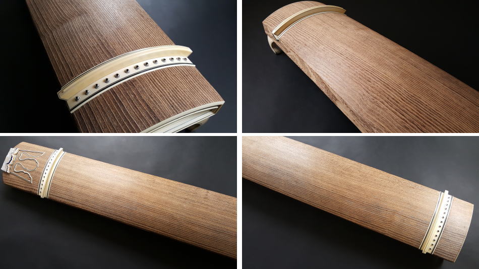 厳選中古品 琴）くり甲琴柾目杢・玉縁象牙巻 WKT-TKOTO31【和楽器市場