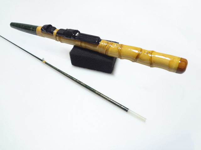 竹で作った手作り釣竿”氷上穴釣り、ボート釣り用わかさぎ竿：商品番号17014