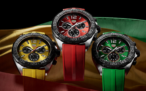 鮮やかなレーシングカラーをまとった3種類の「タグ・ホイヤー