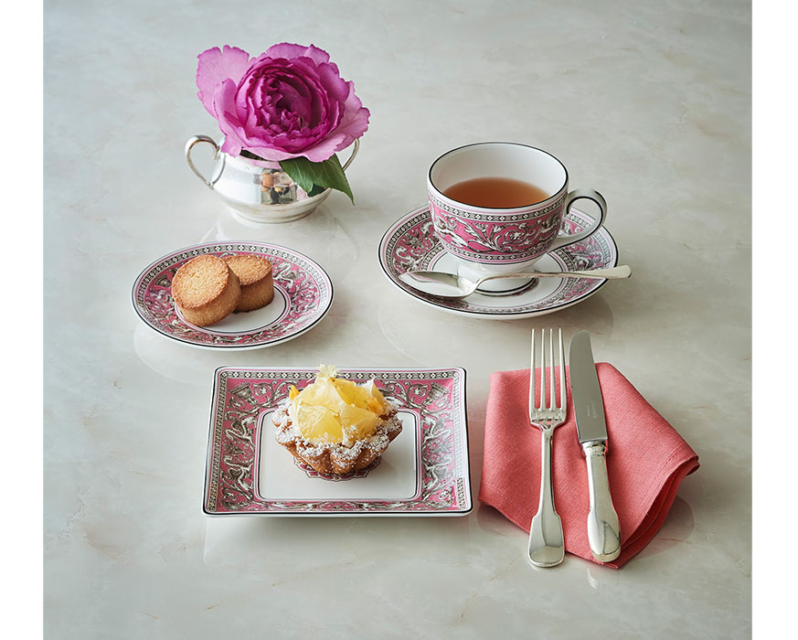 パンジー】フロレンティーン・ターコイズ・ピンク ジノリ 中プレート