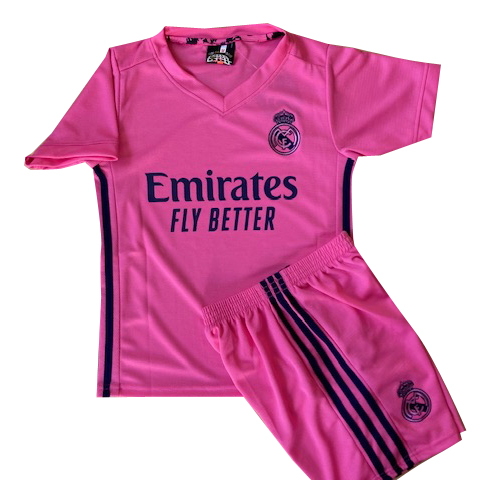 20/21-レアルマドリード(アウェイ：ピンク)子供用XXLサイズ上下セット