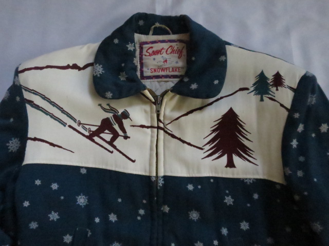 50'S Sport Chief スキーヤー柄ギャバジンジャケット WICKED