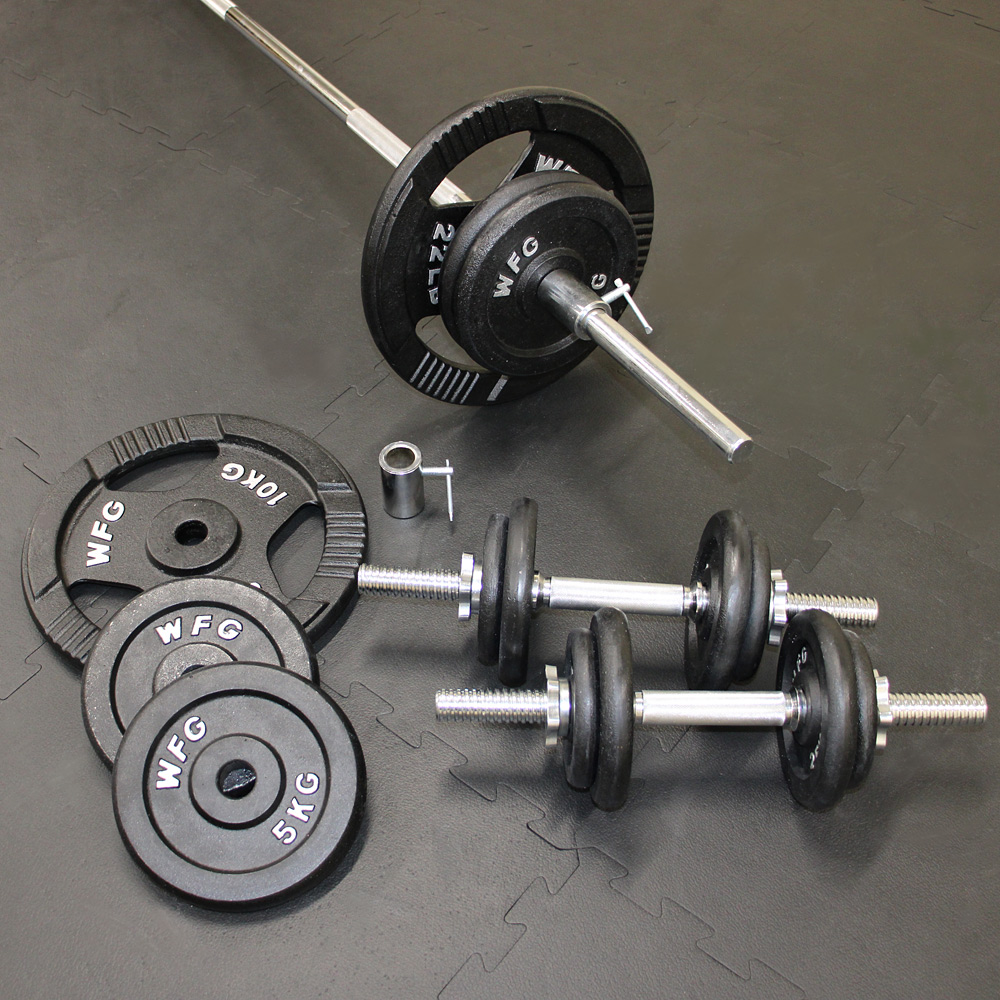 レギュラー バーベルダンベルセット | 自宅でのトレーニングに