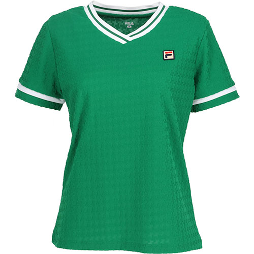 FILA テニスウェア3点セット 青緑チェック Lサイズ FILA テニスウェア3点