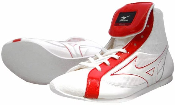 Mizuno Low-Cut Boxing Shoes - Red · White – WJapan Boxing