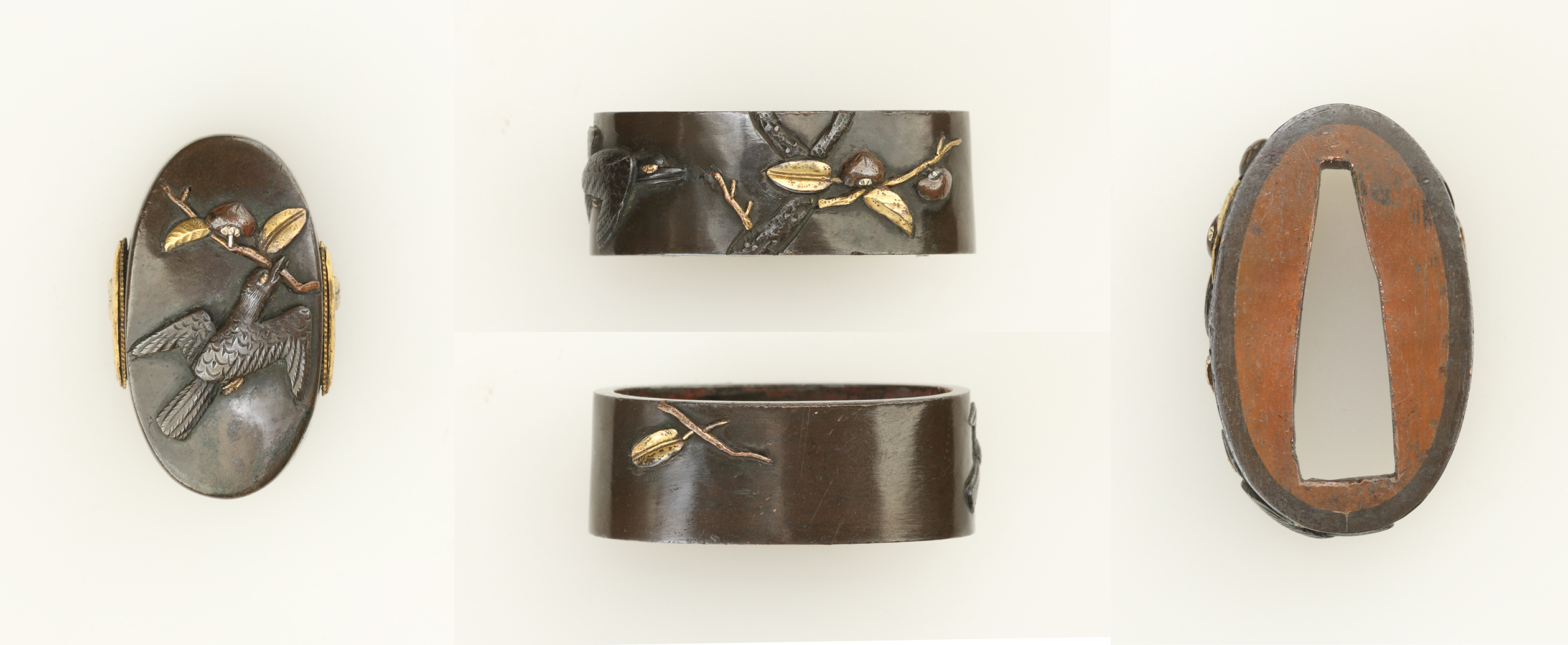 最終値下げ 金象嵌 縁頭 駿馬 刀装具 (刀剣 鐔 鍔 )