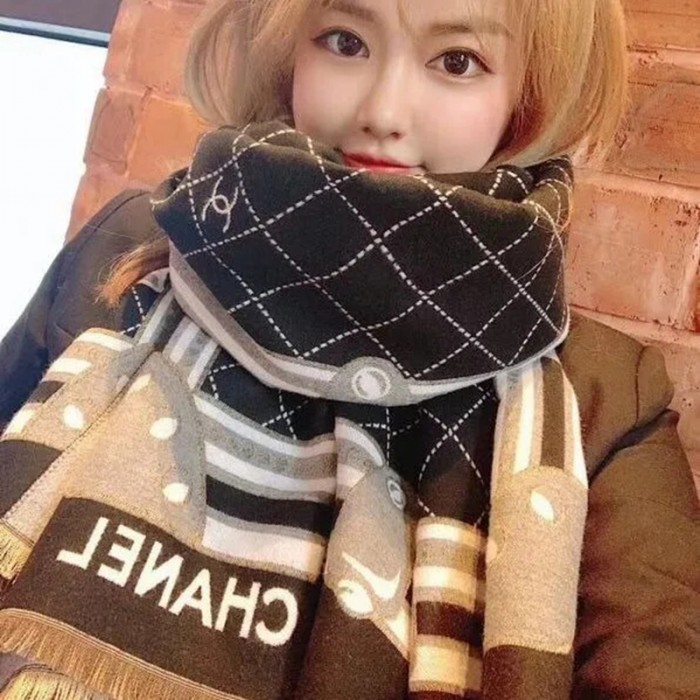 シャネル マフラー 大人っぽい かわいい 男女兼用 ショール