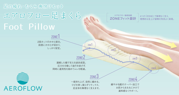 まくらシリーズ：エアロフロー足まくら | 東洋羽毛工業株式会社（TUK）