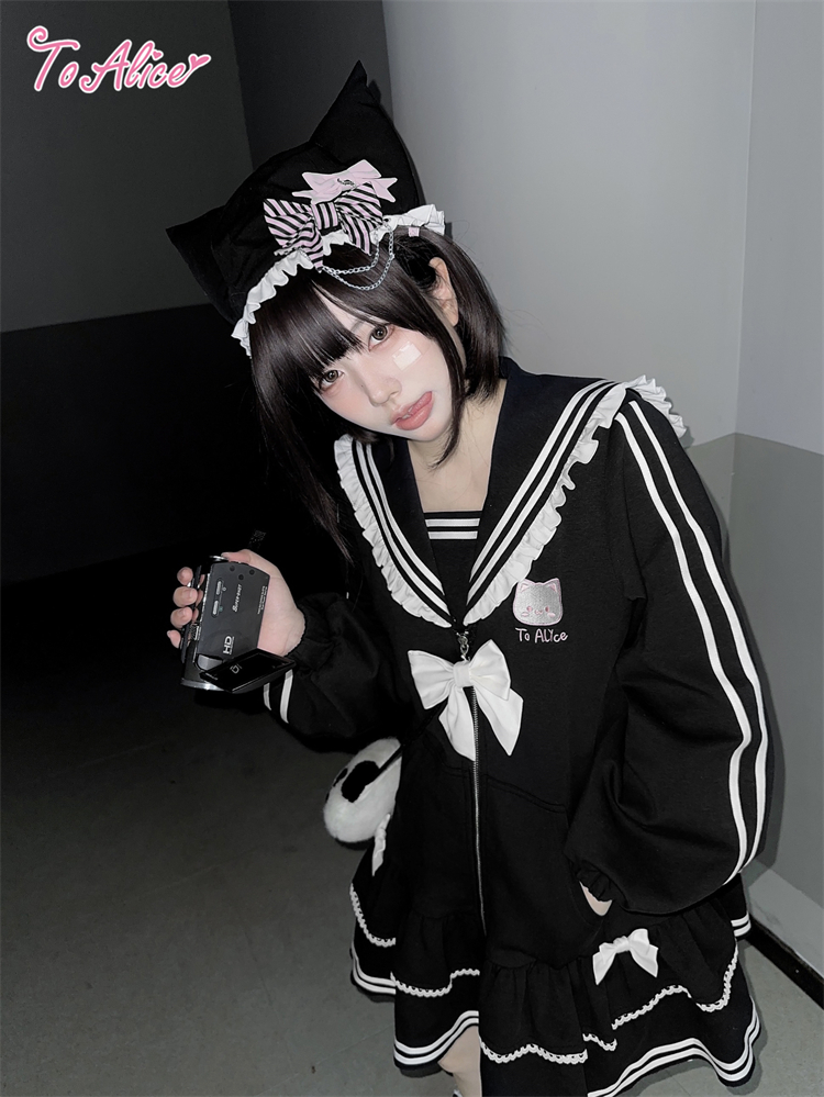 ToAlice】C8586ねこ×セーラージャージワンピース - To Alice
