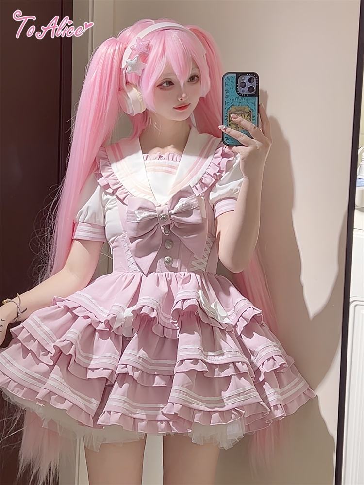 ToAlice】L1530マリンアイドルハイウエストティアードスカート - To Alice