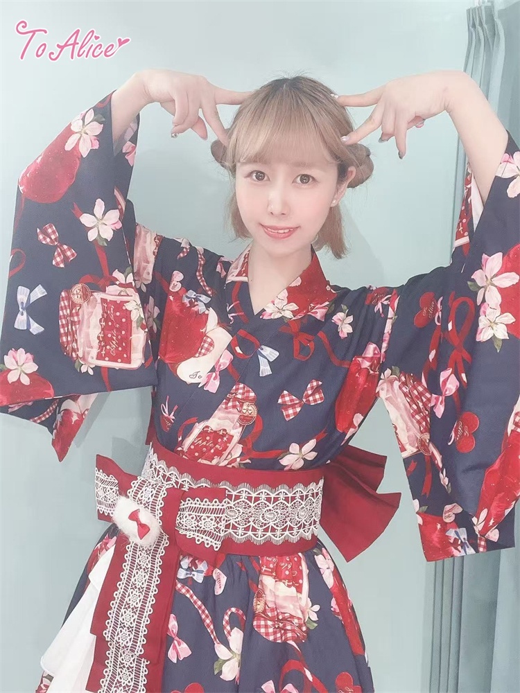 ToAlice】L1012林檎猫姫浴衣セット - To Alice