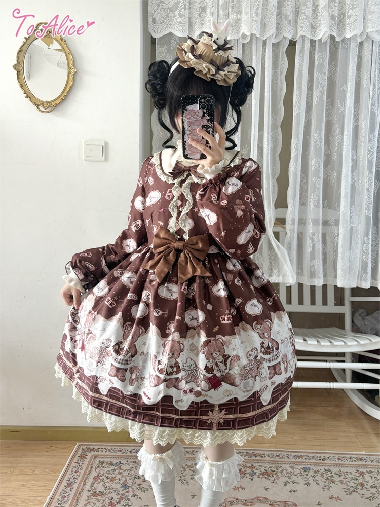 ToAlice】L1259メルティチョコベアワンピース - To Alice