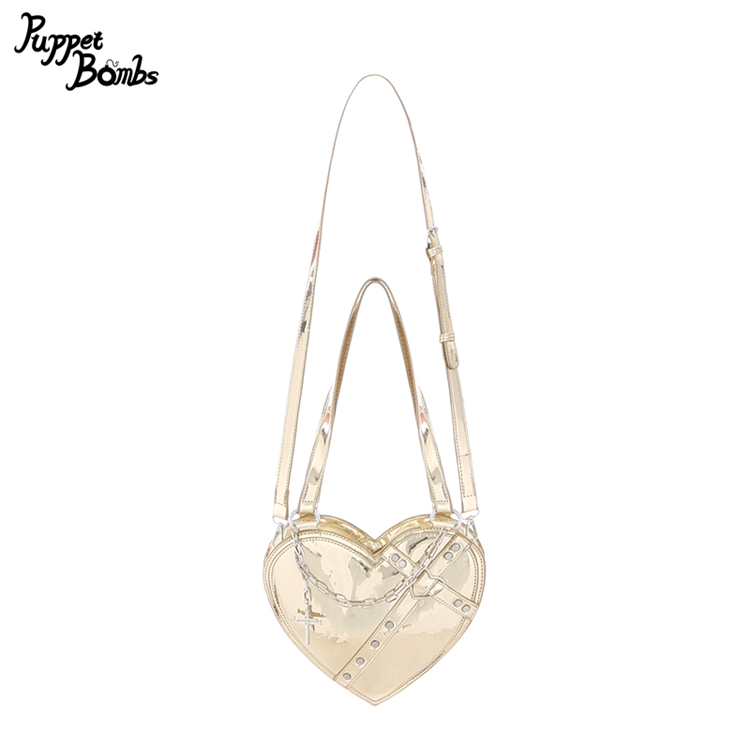 Last one】【PuppetBombs】QP6 クロス×ハート2wayバッグ【50％OFF