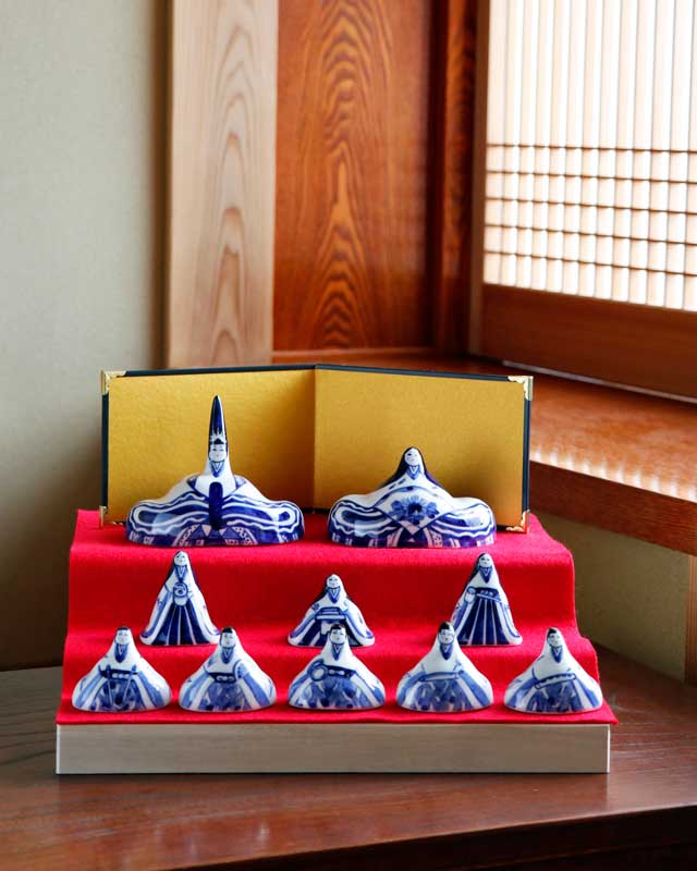 砥部焼の和食器 きよし窯の雛人形【砥部工房 からくさ】